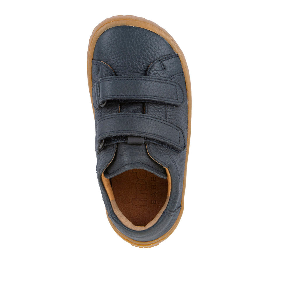 Barefoot Baze Water-Repellent Leather Shoes in Dark Blue