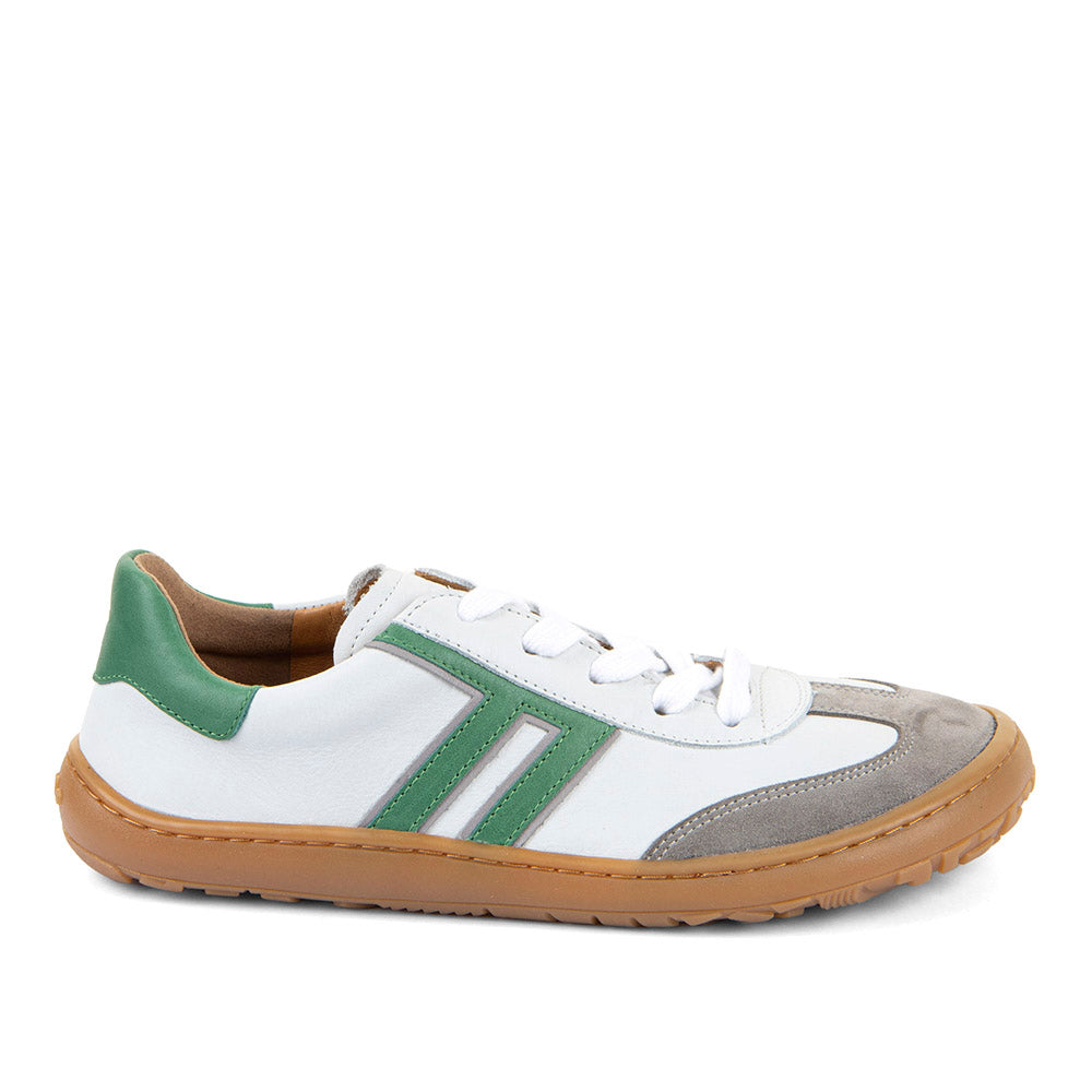 Barefoot Sneaker F-Motion in White with Green Detailing