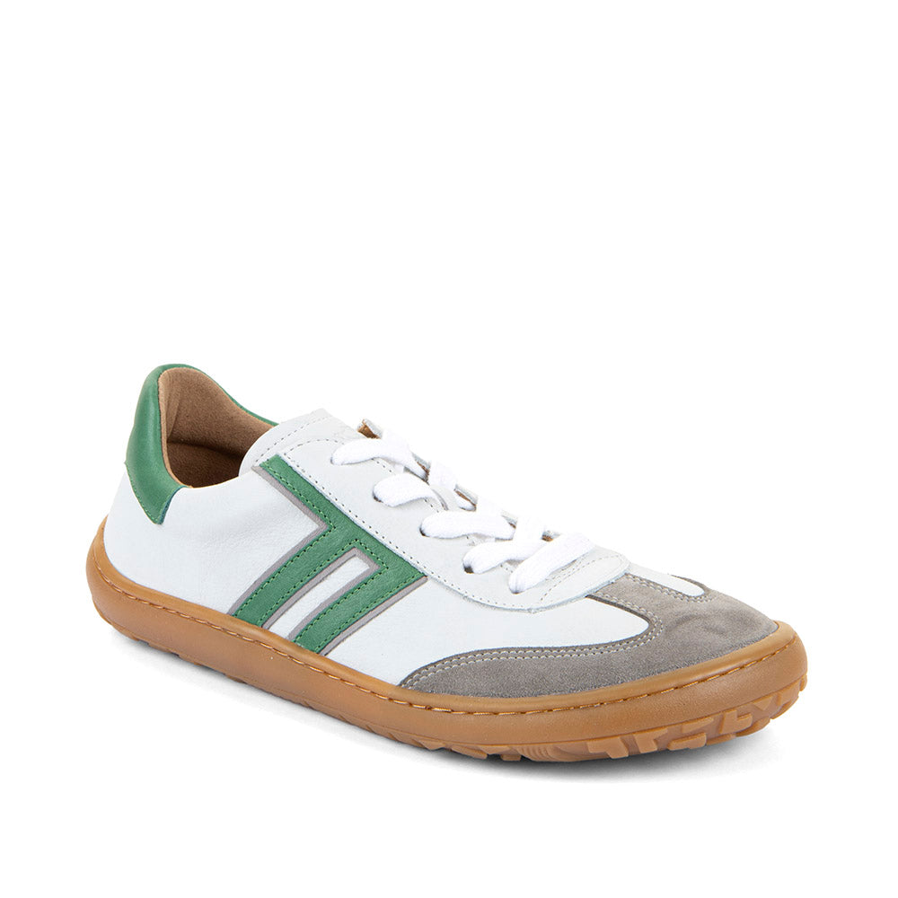 Barefoot Sneaker F-Motion in White with Green Detailing