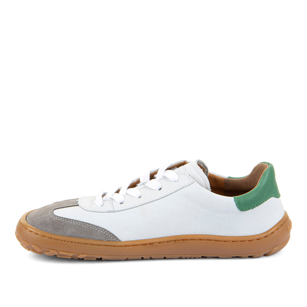 Barefoot Sneaker F-Motion in White with Green Detailing