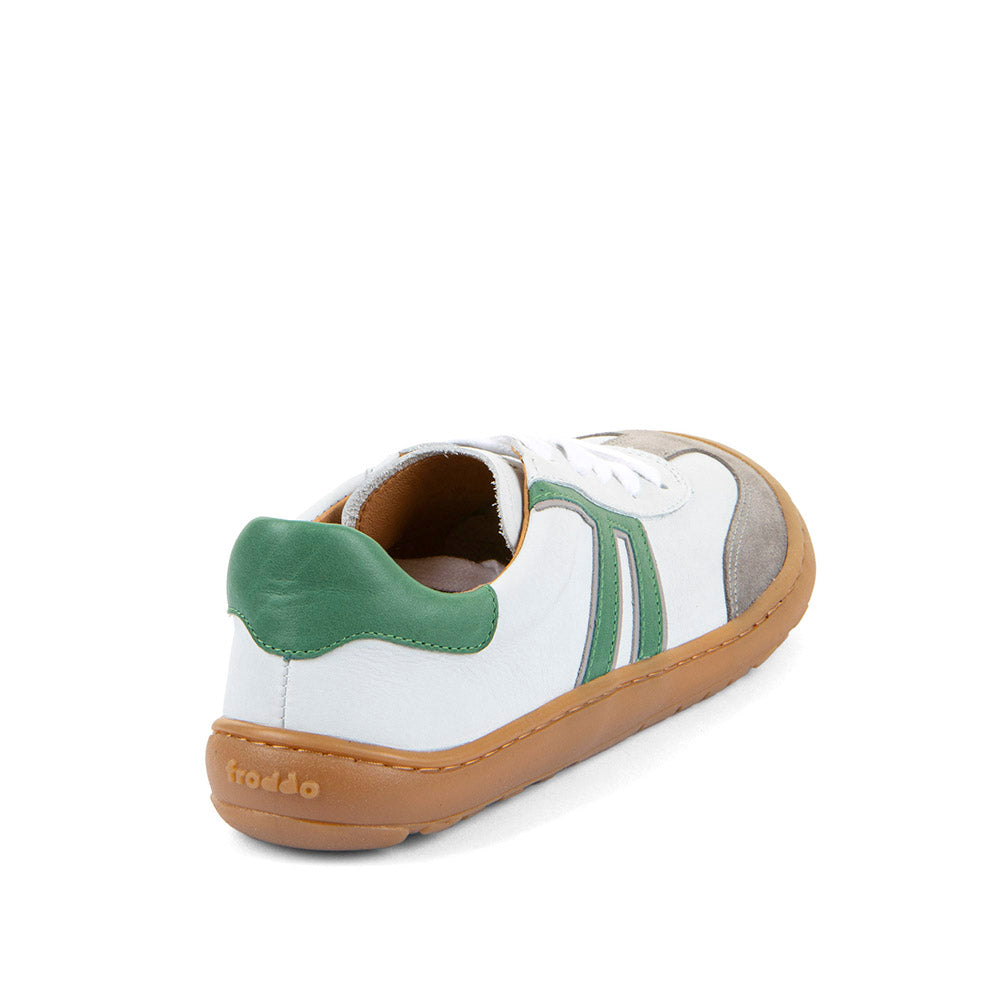 Barefoot Sneaker F-Motion in White with Green Detailing