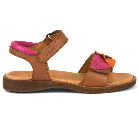Lore Leaves Open Toe Sandal in Brown