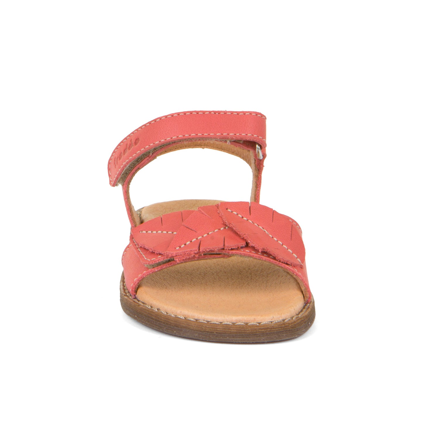 Lore Leaves Open Toe Sandal in Coral