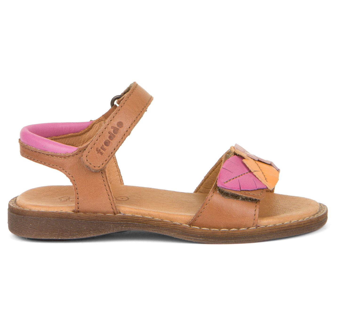 Lore Leaves Open Toe Sandal in Brown