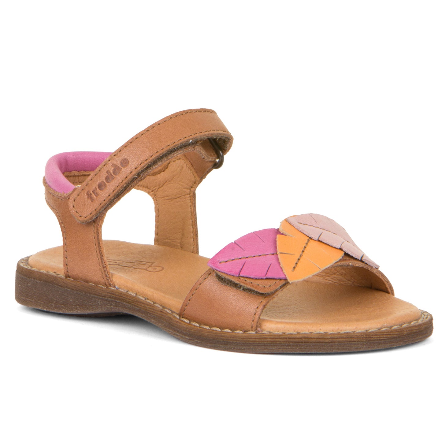 Lore Leaves Open Toe Sandal in Brown