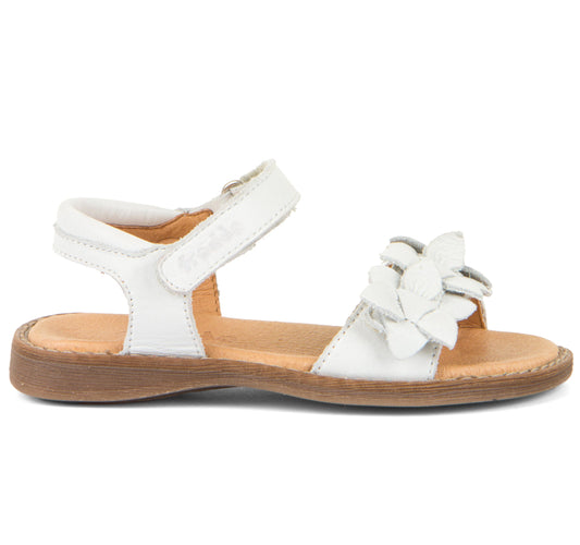 Lore Flowers Open Toe Sandal in White