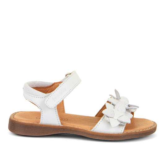 Lore Flowers Open Toe Sandal in White