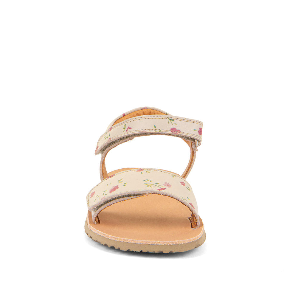 Barefoot Sandal Flexy Lia In Beige with Floral Print
