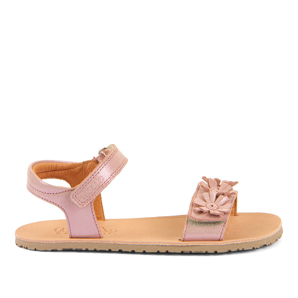 Barefoot Flexy Flowers Sandals – Leather Sandals for Kids in Pink Shine