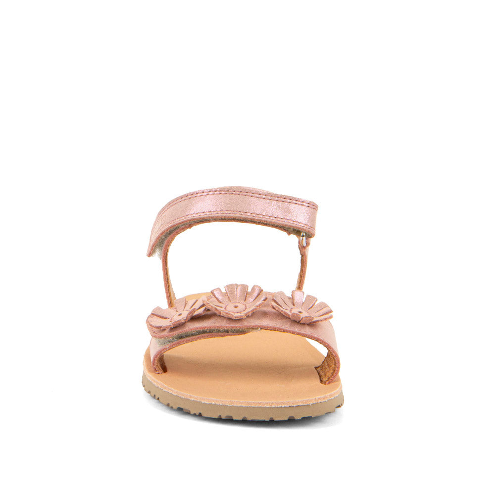 Barefoot Flexy Flowers Sandals – Leather Sandals for Kids in Pink Shine