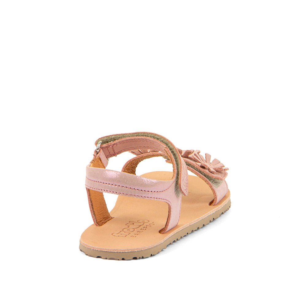 Barefoot Flexy Flowers Sandals – Leather Sandals for Kids in Pink Shine