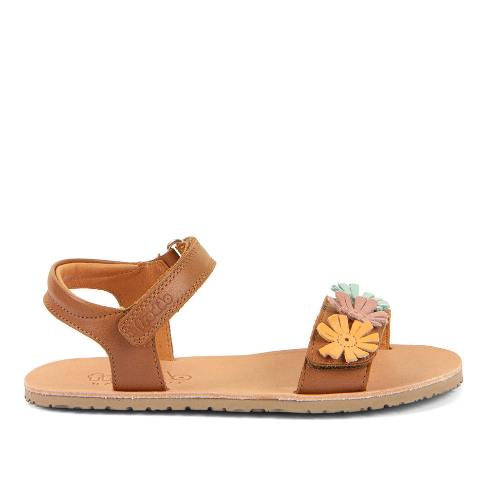 Barefoot Flexy Flowers Sandals – Leather Sandals for Kids in Brown