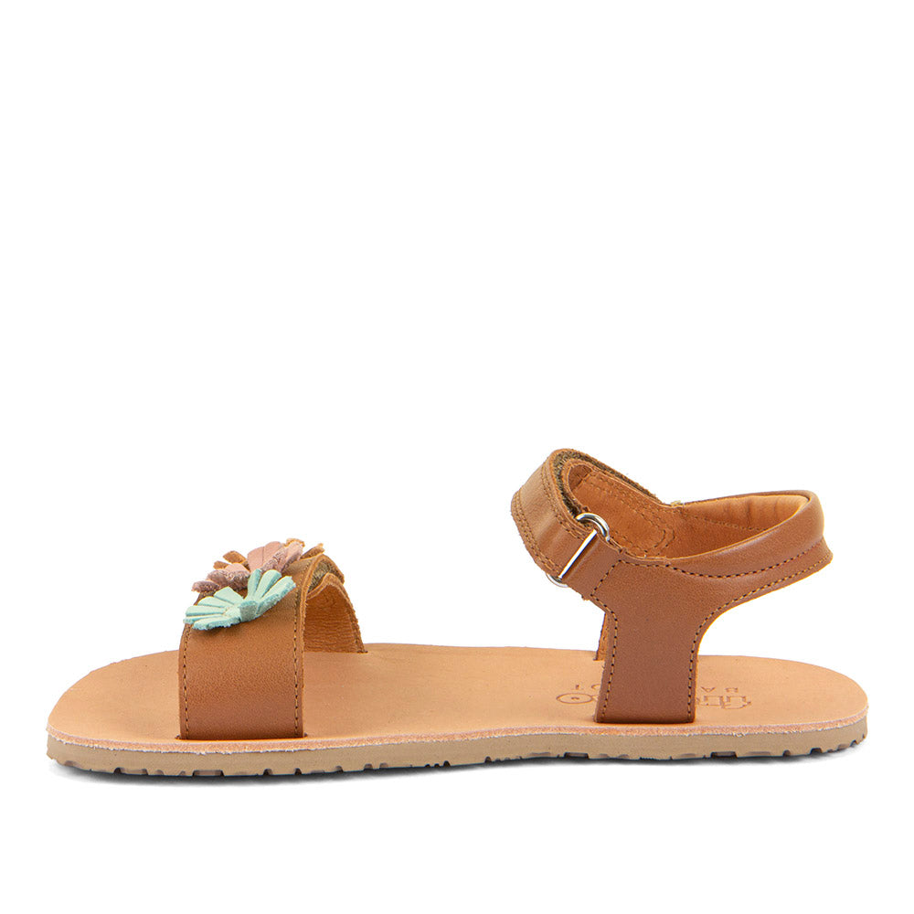 Barefoot Flexy Flowers Sandals – Leather Sandals for Kids in Brown