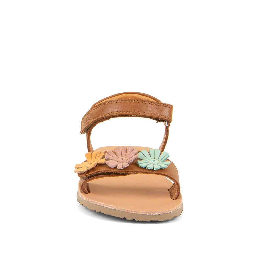 Barefoot Flexy Flowers Sandals – Leather Sandals for Kids in Brown