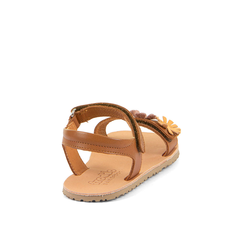 Barefoot Flexy Flowers Sandals – Leather Sandals for Kids in Brown