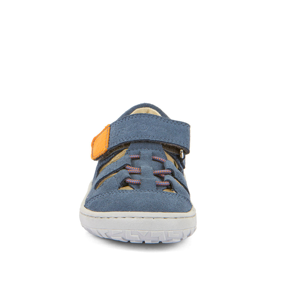 Barefoot Leather Sandals in Denim