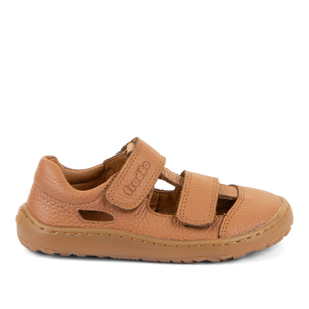 Barefoot Leather Sandals in Cognac