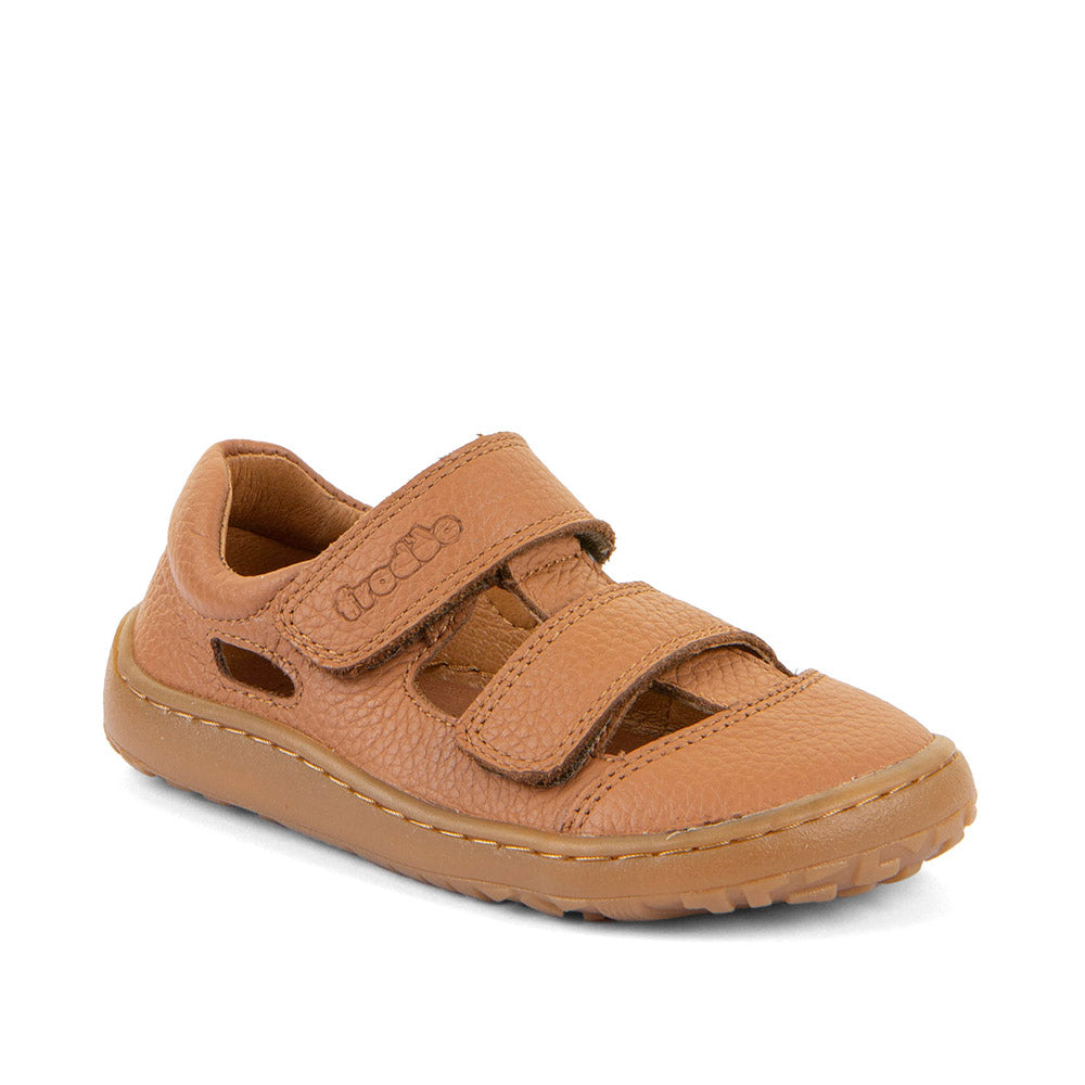 Barefoot Leather Sandals in Cognac