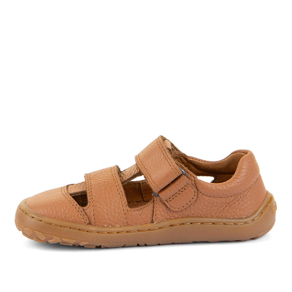 Barefoot Leather Sandals in Cognac