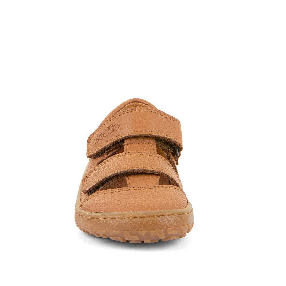 Barefoot Leather Sandals in Cognac