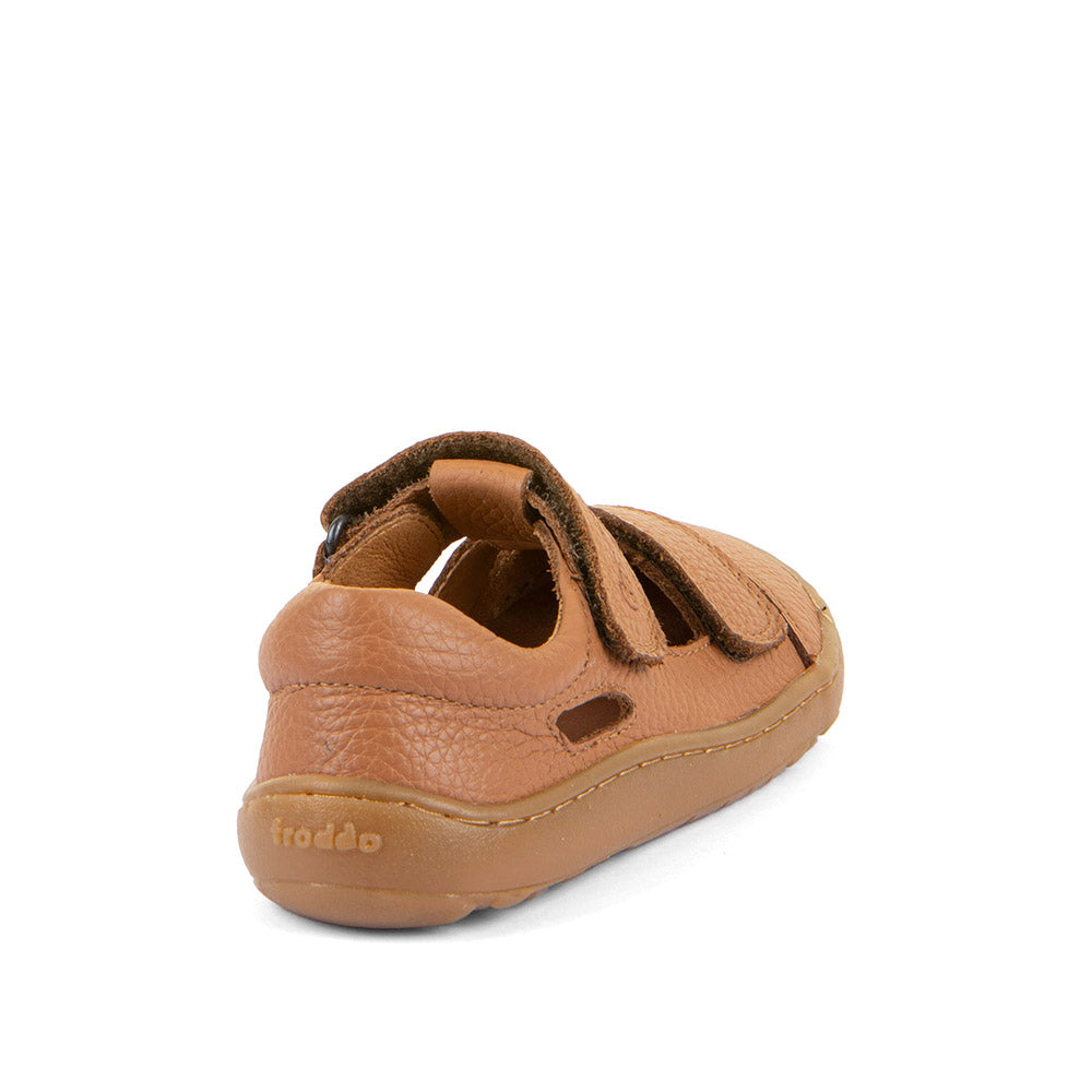 Barefoot Leather Sandals in Cognac