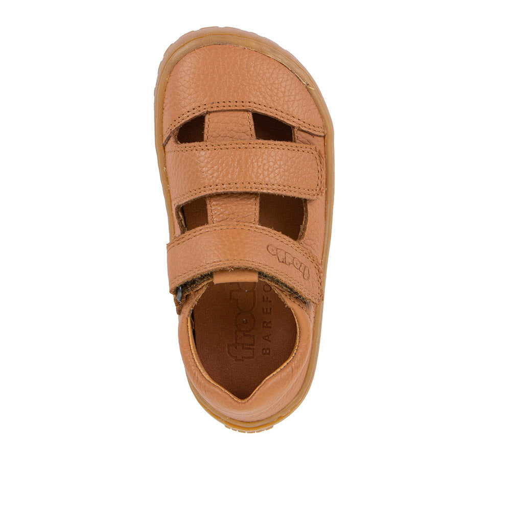 Barefoot Leather Sandals in Cognac