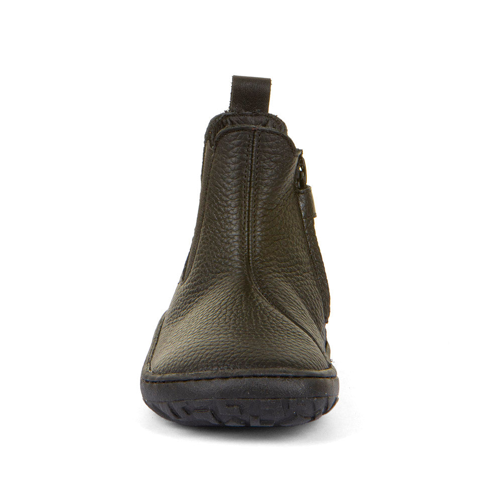 Barefoot Chelys Boots – Leather Chelsea Boots with Fleece Lining in Black