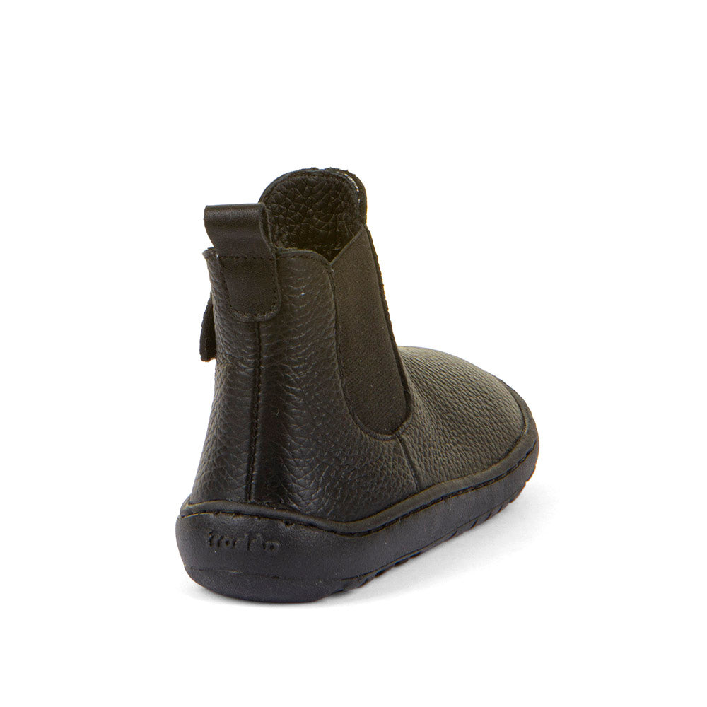 Barefoot Chelys Boots – Leather Chelsea Boots with Fleece Lining in Black