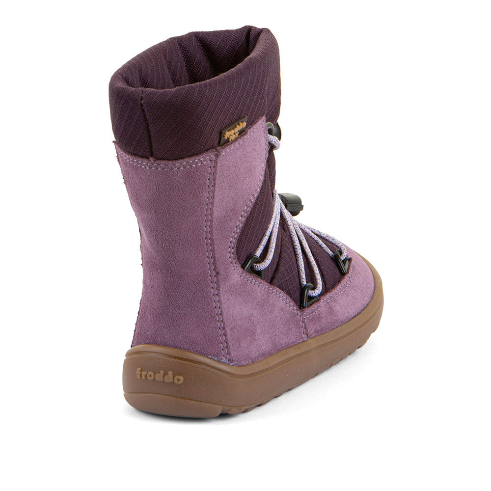 Barefoot TEX Track Wool Boots in Grape Wine - Waterproof