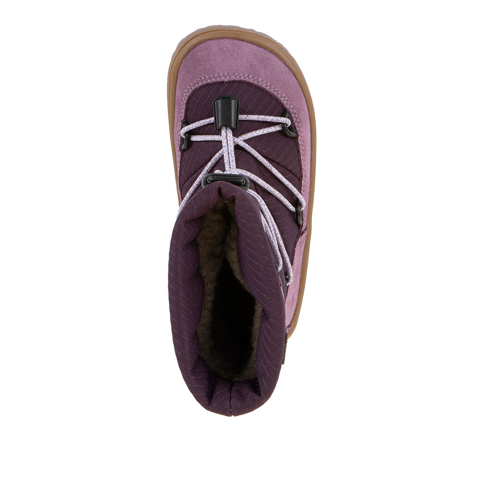 Barefoot TEX Track Wool Boots in Grape Wine - Waterproof