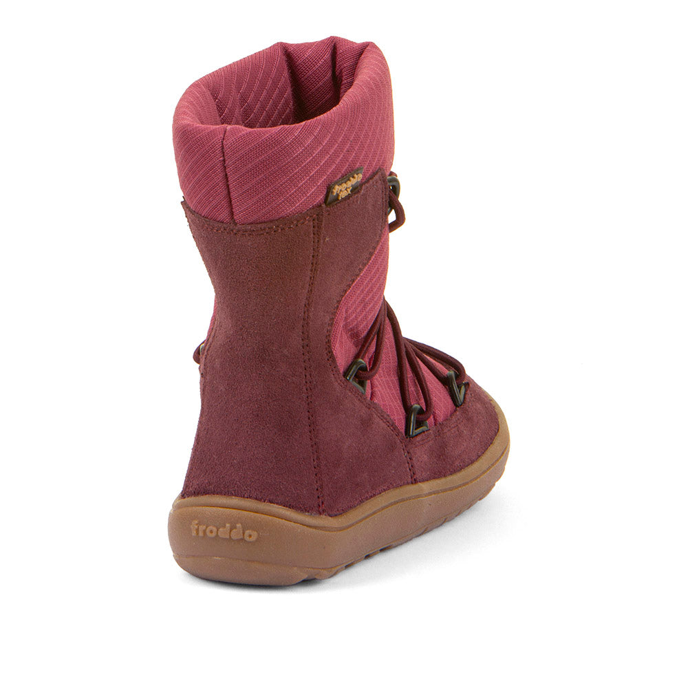 Barefoot TEX Track Wool Boots in Bordeaux - Waterproof