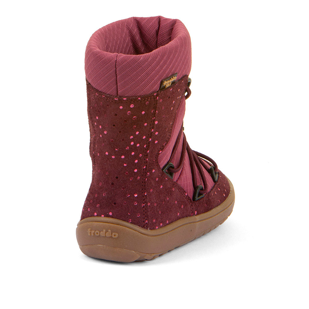 Barefoot TEX Track Wool Boots in Bordeaux+ - Waterproof