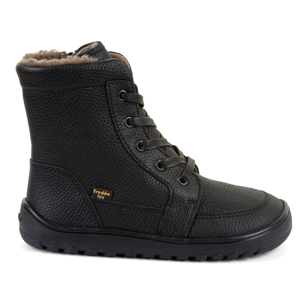 Barefoot Up Tex Core Boots – Lace-Up Leather in Black