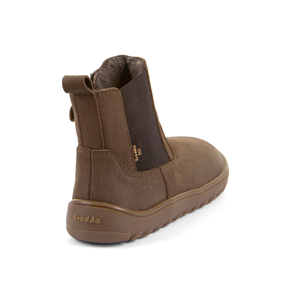 Kids Barefoot UP Chelys Wool Waterproof Boots in Brown