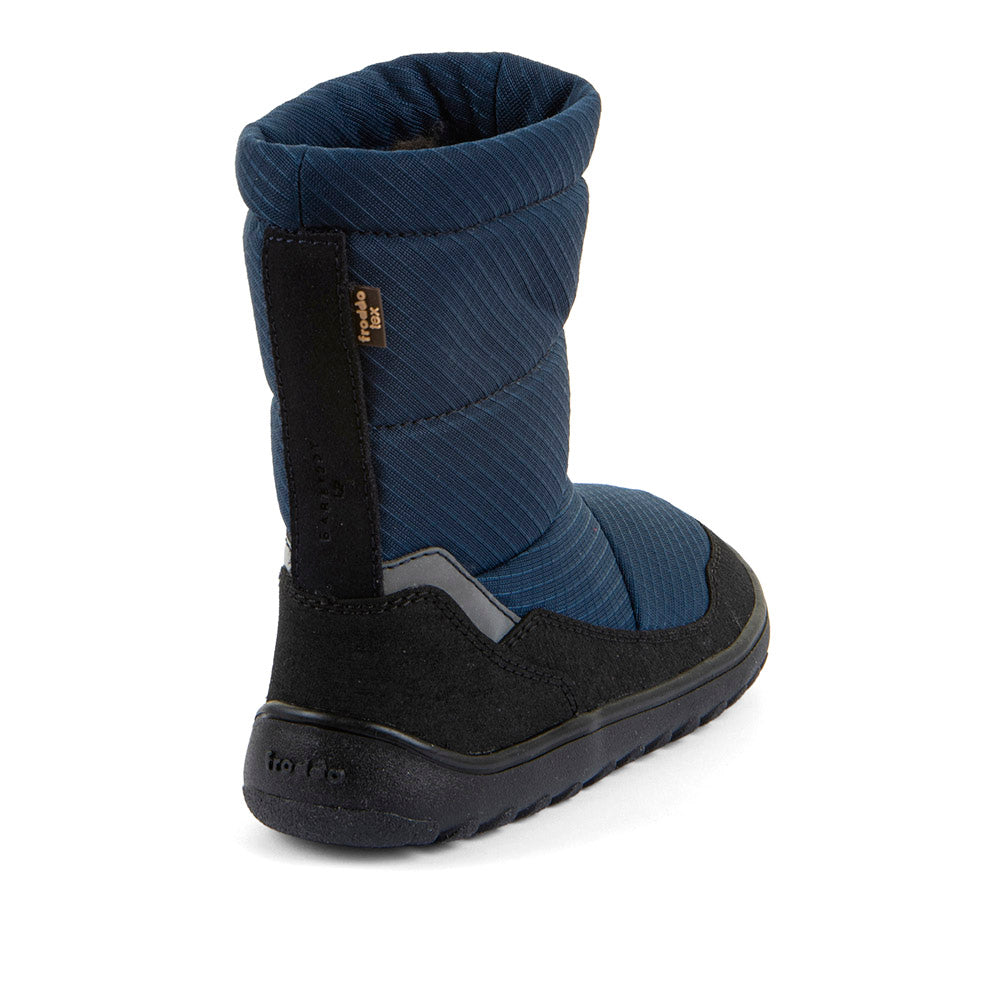 Barefoot UP TEX Snow Wool Boots in Black/Blue - Waterproof