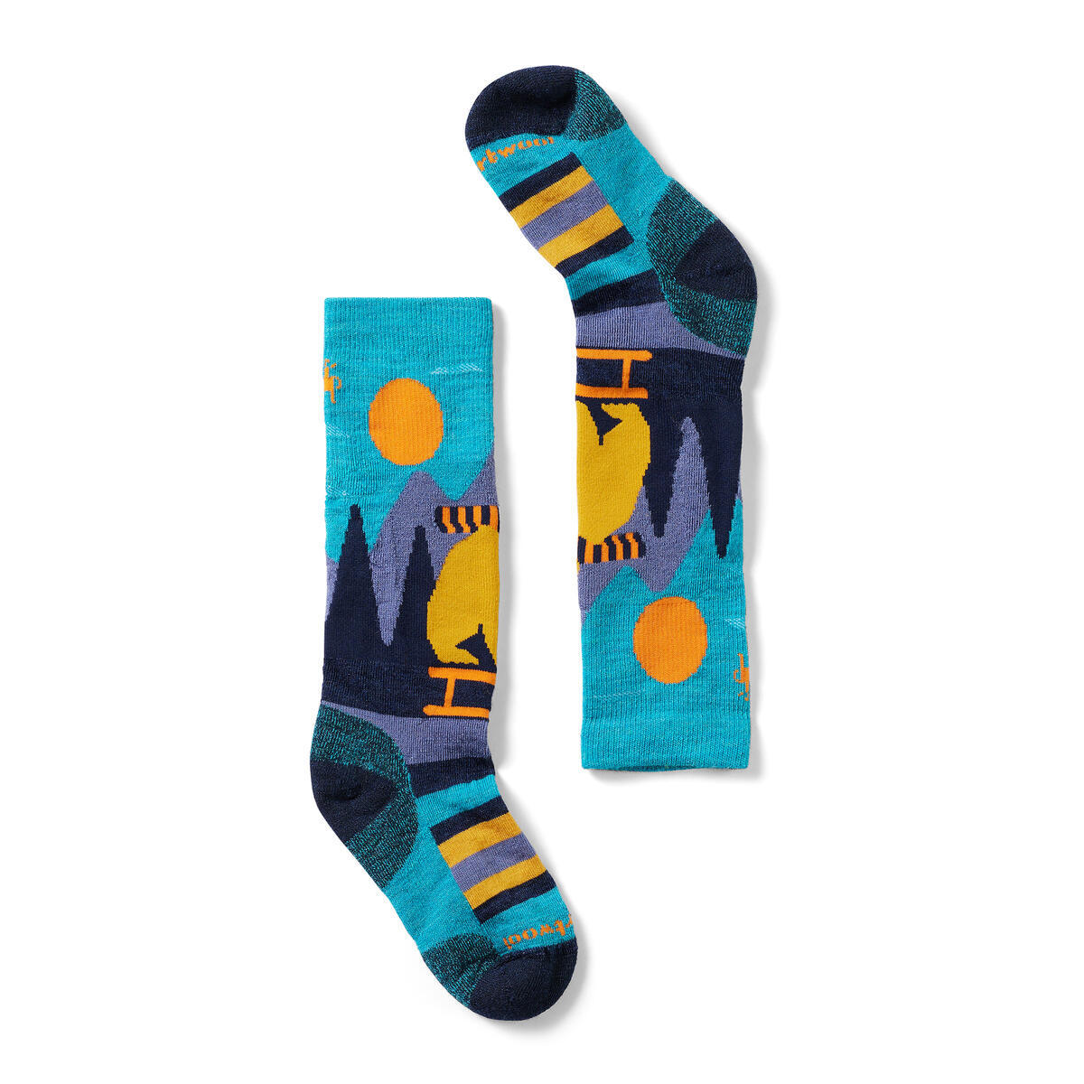 Kids' Ski Sleigh Bear Over The Calf Socks