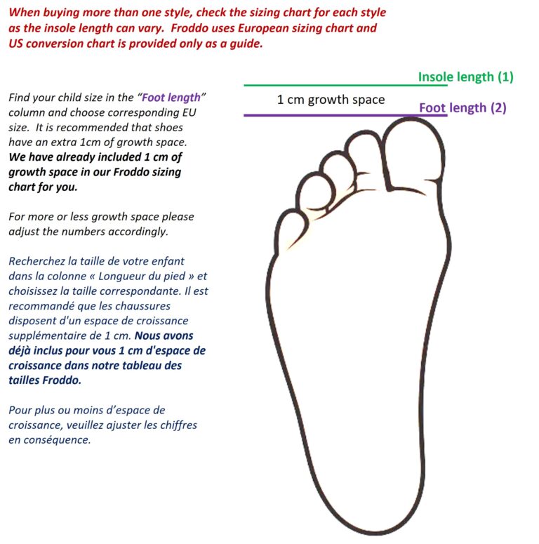 Guide des tailles – Baby-Feet